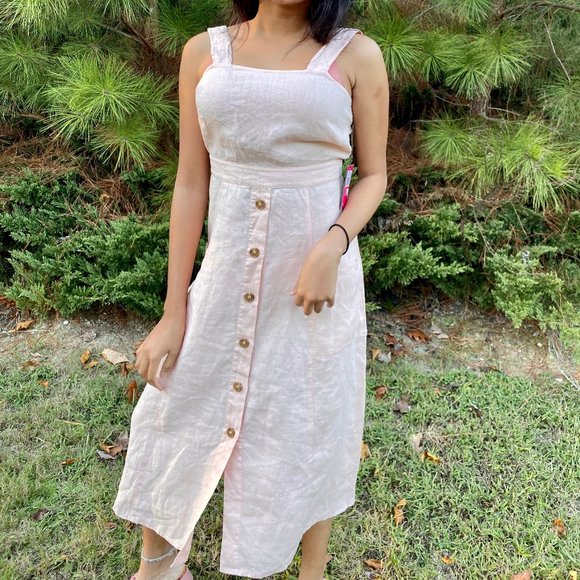 NWT Vince Camuto Pink Buttoned-Down Dress - Picture 1 of 4